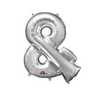 Zilver Teken '&' Folie Ballon 40cm