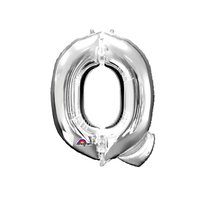 Zilver Letter 'Q' Folie Ballon 40cm