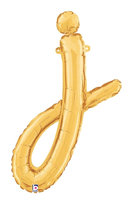 Goud Script Letter 'J' Folie Ballon 60cm