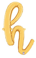 Goud Script Letter 'H' Folie Ballon 60cm