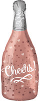 Roze 'Cheers' Rose Champagnefles 66cm