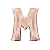Rosegold Letter 'M' Folie Ballon 40cm