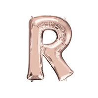 Rosegold Letter 'R' Folie Ballon 40cm