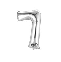 Zilver Cijfer '7' Folie Ballon 40cm