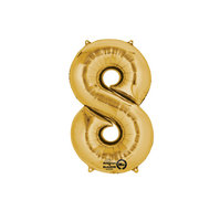 Goud Cijfer '8' Folie Ballon 40cm