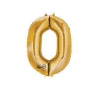 Goud Cijfer '0' Folie Ballon 40cm