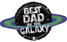 Planeet 'Best Dad in the Galaxy' SuperVorm Folie Ballon 79cm