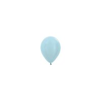 Sempertex Satin Pearl Blauw Latex Ballonnen 12cm 50st Pearl Blue