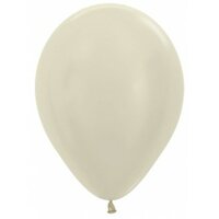 Sempertex Satin Pearl Ivoor Latex Ballonnen 30cm 50st Pearl Ivory