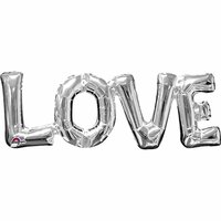 Zilver 'Love' Letters Folie Ballon 63cm