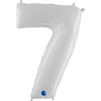 Grabo Wit Cijfer '7' Folie Ballon 101cm