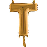 Grabo Goud Letter 'T' Folie Ballon 35cm