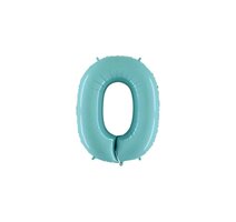 Pastel Blauw Cijfer '0' Folie Ballon 35cm
