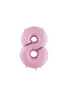 Pastel Roze Cijfer '8' Folie Ballon 35cm