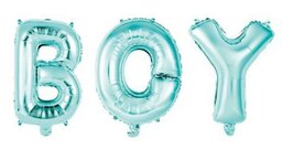 Baby Blauw Letters 'Boy' Folie Ballon 36cm