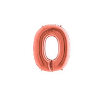 Rosegold Letter 'O' Folie Ballon 35cm