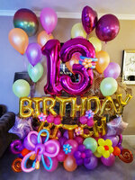 Neon Explosion '13 Happy Birthday Bitch' Ultra Deluxe Collage Ballonnenpilaar