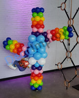 Handstand Zwarte Piet Gekleurd Ballonnenpilaar