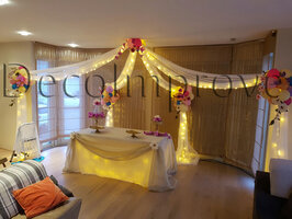 Organic Prieel met Tule en Bloemen Ballondecoratie