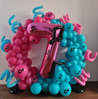 TikTok '7 jaar' Backdrop Cirkeldecoratie