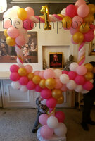 Meisje '1 Jaar' Foto Frame Ballondecoratie 100x100cm