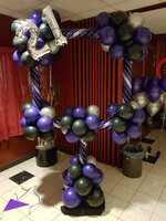 Paars 21 Jaar Foto Frame Ballondecoratie 100x100cm