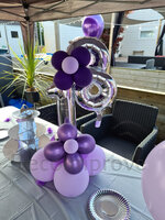 Paarse Bloemen '18' Cijfer Tafeldecoratie