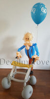 Opa met Rollator Ballondecoratie