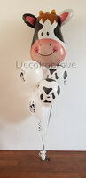Boerderijdieren Koe Helium Tros Ballonnenboeket