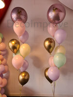 Bambi Tros met 8 latexballonnen en 1 Orbz Ballon Heliumboeket