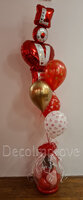 Rood, Goud, Valentijn Teddybeer 'I Love You' Ballondecoratie Cadeauballon Stuffer Ballon met Heliumtros