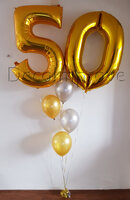 Gouden '50' Ballonnenboeket