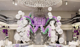 Pastel Lila Octopus Ballondecoratie