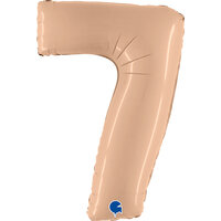 Grabo Satijn Nude Cijfer '7' Folie Ballon 101cm