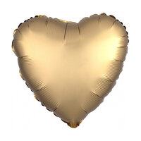Anagram Goud Luxe Satijn Hart Folie Ballon 45cm
