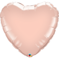 Qualatex Rosegold Hart Folie Ballon 81cm