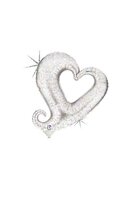 Betallic Zilver Sierlijk Hart Folie Ballon 35cm