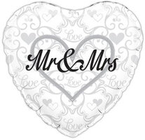 Oak Tree Mr&Mrs Love Hart Folie Ballon 45cm