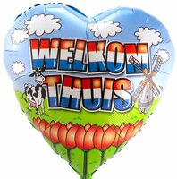 Folatex Hollands 'Welkom Thuis' Hart Folie Ballon 45cm