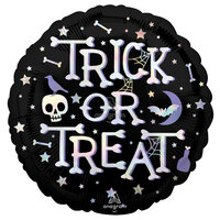 Anagram Halloween 'Trick Or Treat' Holografisch Folie Ballon 45cm