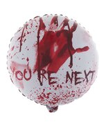 Funny Fashion Halloween Bloedlust 'You're Next' Folie Ballon 45cm