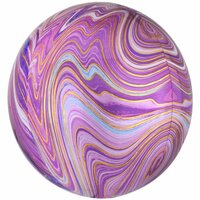Anagram Paars Marblez Orbz Folie Ballon 40cm