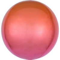Anagram Rood Oranje Ombré Orbz Folie Ballon 40cm
