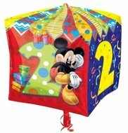 Anagram Mickey Mouse Cubez '2 jaar' Folie Ballon 38cm