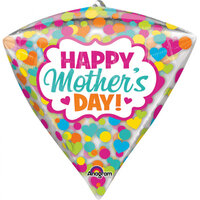 Anagram Stippen en Harten 'Happy Mothersday' Diamondz Folie Ballon 43cm