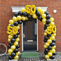Ballonnenboog Standaard Goud en Zwart '50 jaar' 