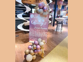 Rosegold Sweet 16 met Gepersonaliseerde tekst Welkomstbord 60x90cm