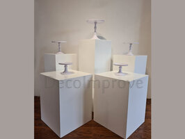 Vierkante Zuilen Wit Set van 5 Verhuur