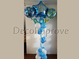 Ballonnenpilaar Luxe Blauw Sterren 'It's A Boy'