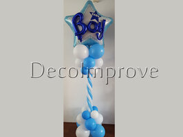 Ballonnenpilaar Luxe Blauw Ster 3D 'Boy'